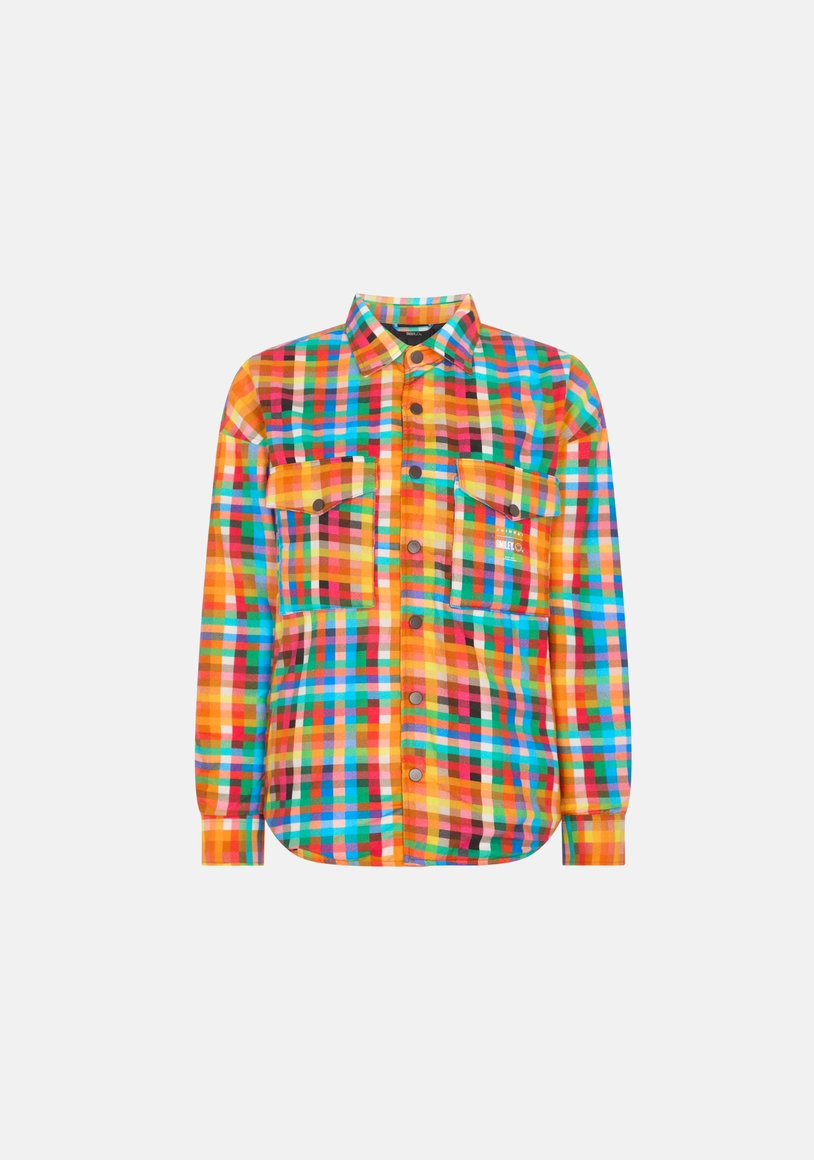 Plaid Flannel Puffer Shirt