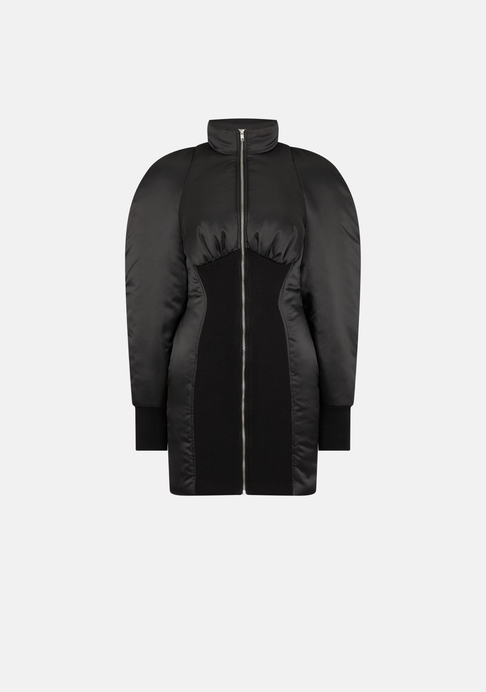 Short Zipped Puffer Dress