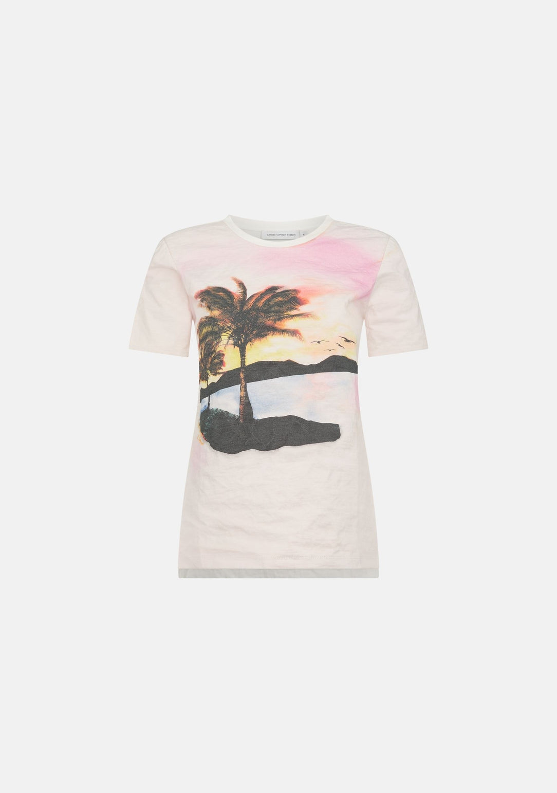 【関税込み】Christopher Esber Tシャツ Off-White & Khaki Nacreous Crushed T-Shirt by Christopher