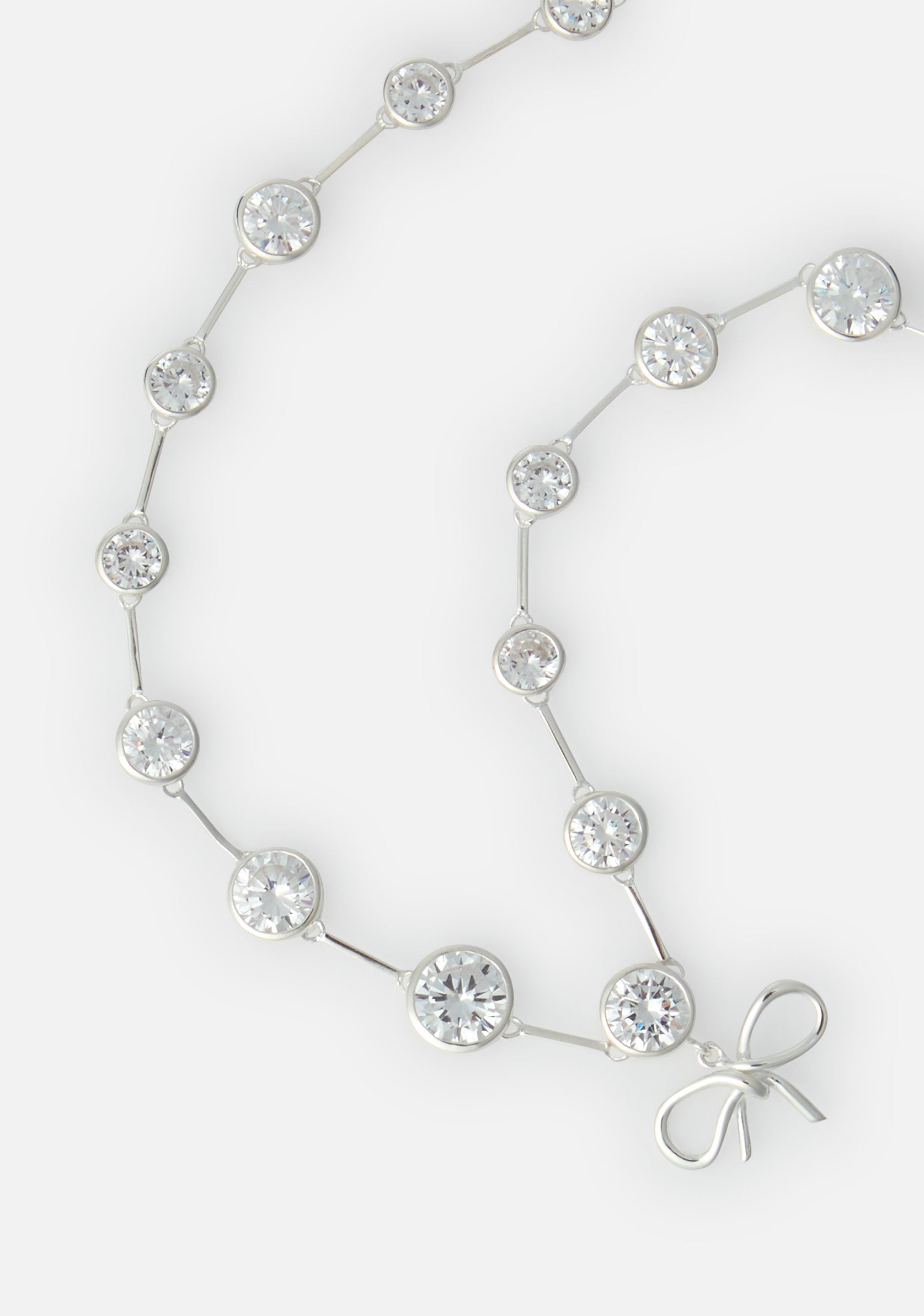 Cubic Zirconia Bow Necklace