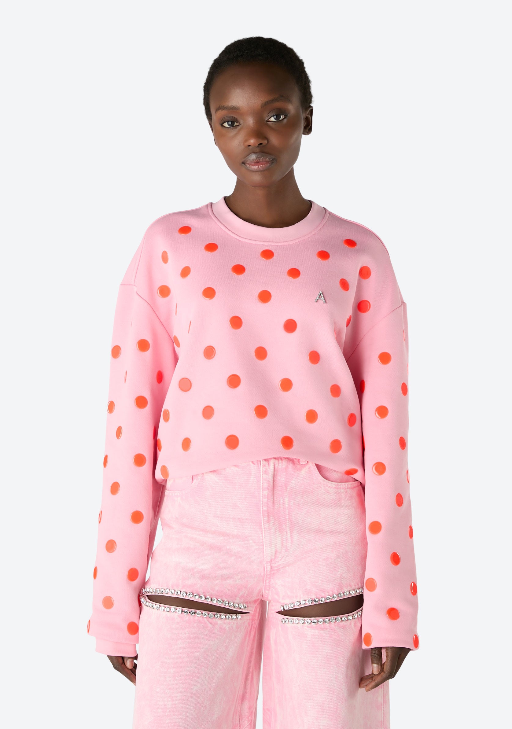 Polka dot 2025 sweatshirt womens