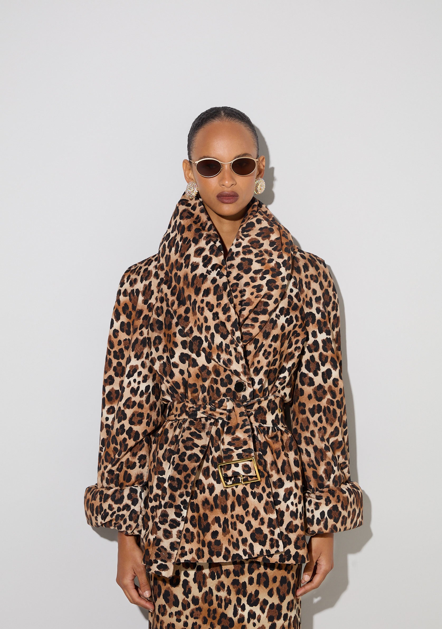 Leopard Velvet Coat