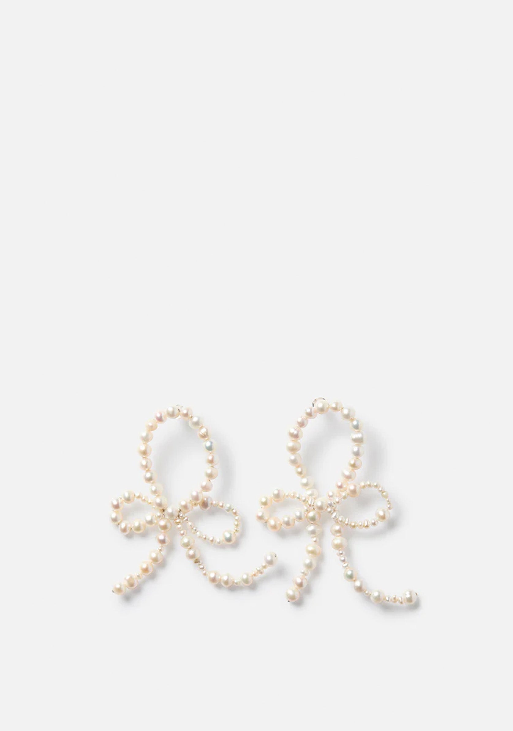 Pearl Bow Earrings