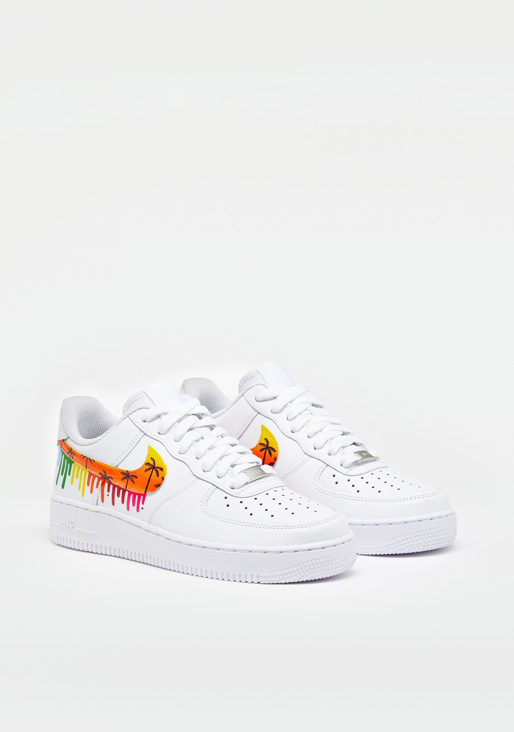 Nike Air Force 1 Color Drip Hand Drawn Paint Marker Custom Sneakers Colorful  Customized Shoes Nike Rainbow Custom 