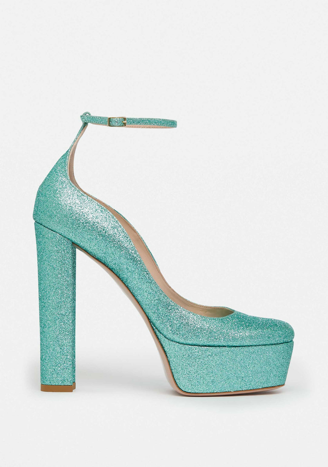 green sequin heels