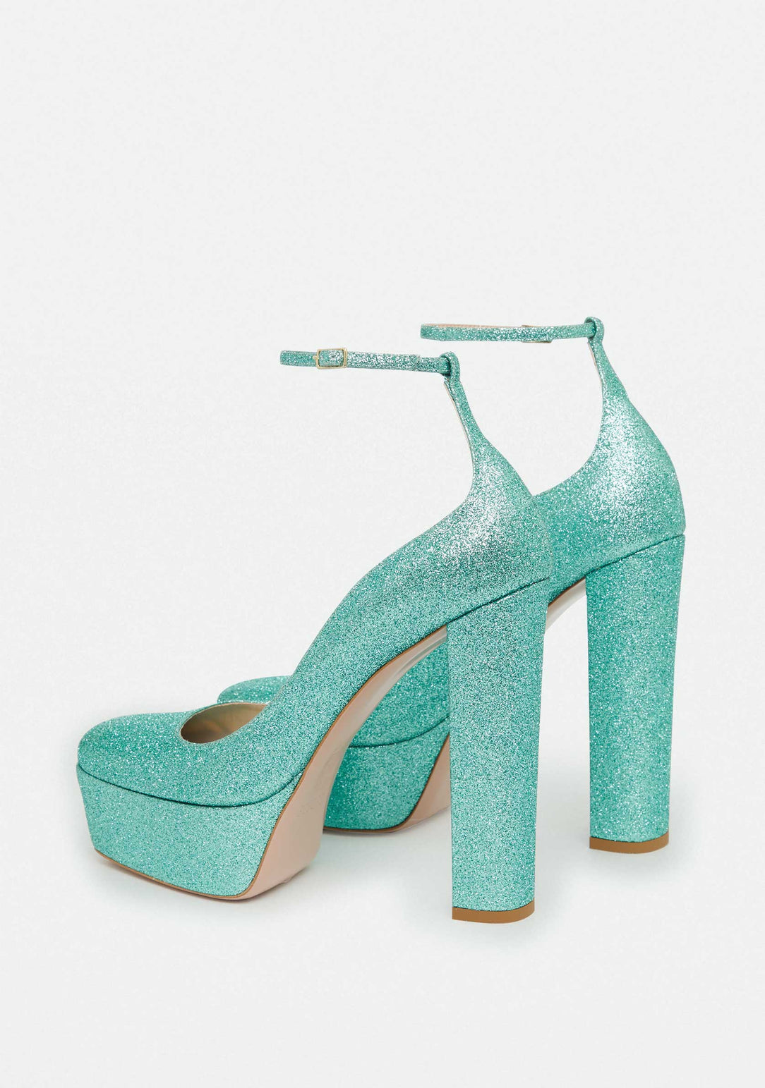 Teal glitter store heels