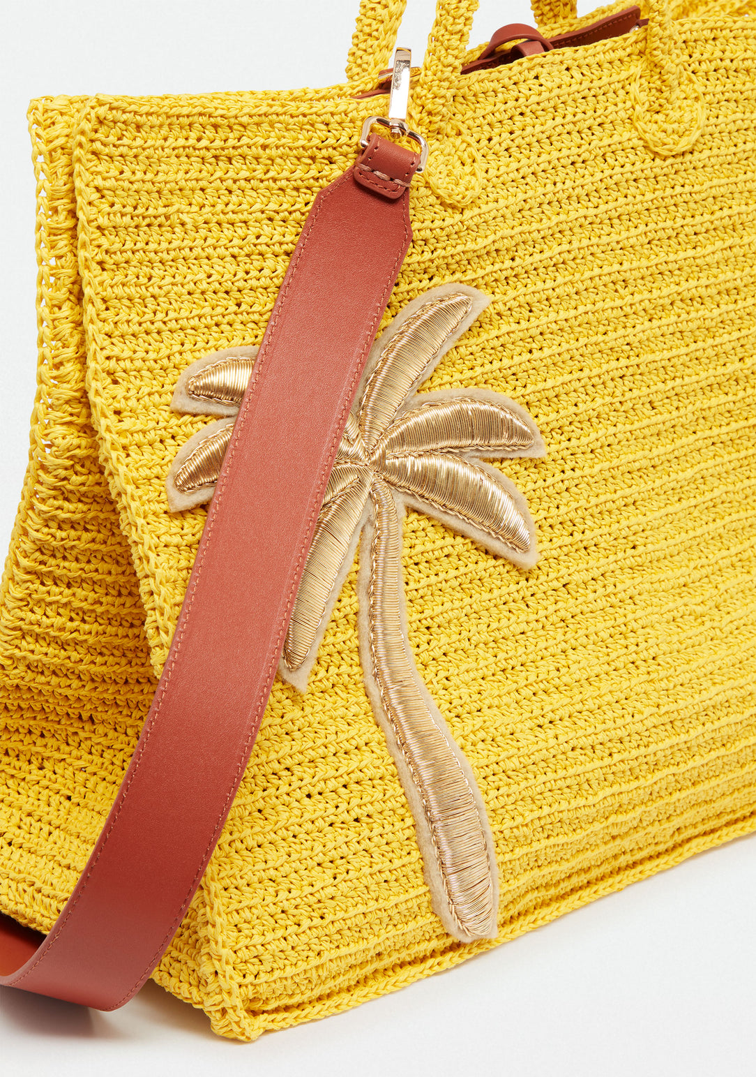 PALMA MINI BAG, RESIN YELLOW CELLULOSE RAFFIA