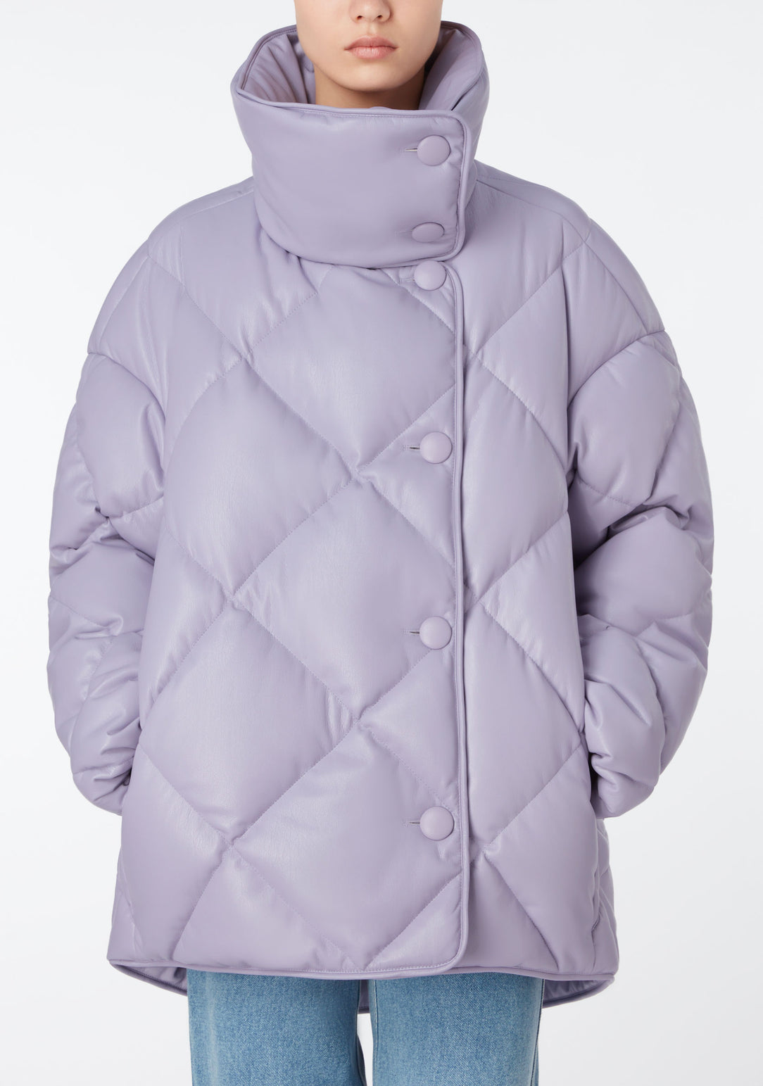 Lilac puffer outlet jacket