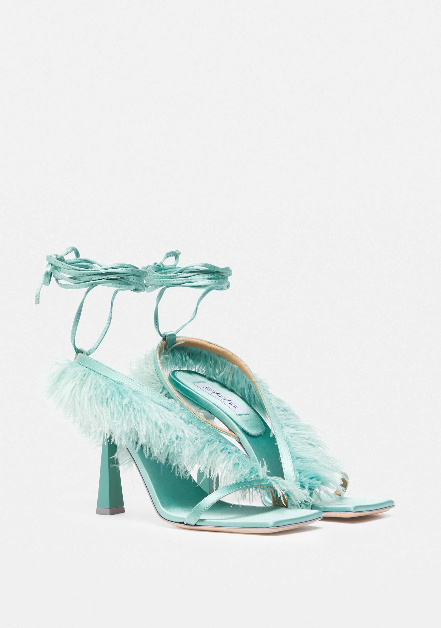 Silver hot sale feather heels