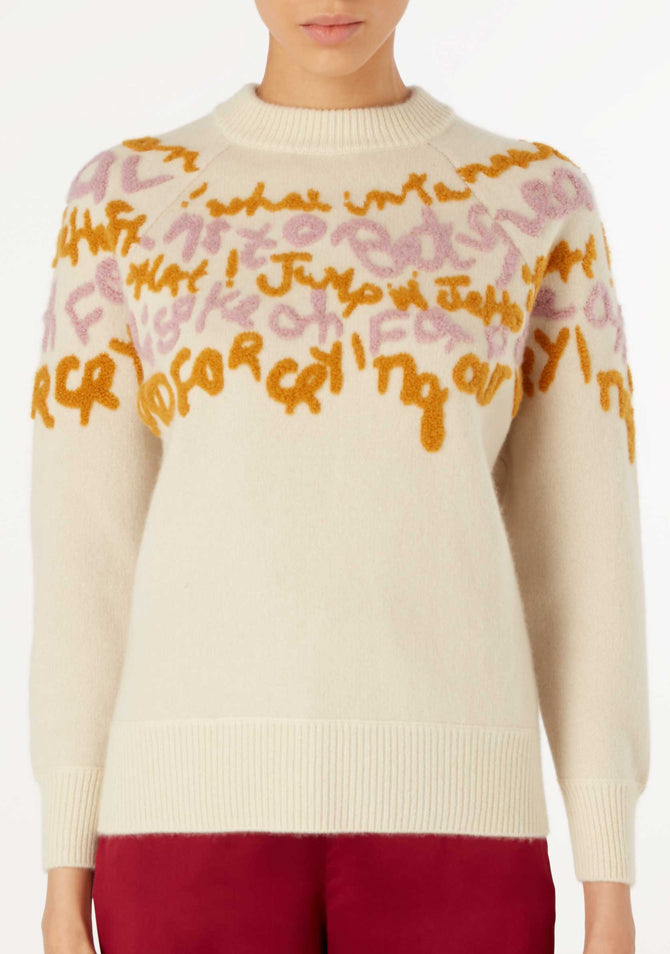 Cashmere shop embroidered sweater